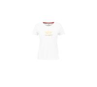 Alpha Industries New Basic Foil Print T-Shirt Camisetas Talla XS - Blanco/Amarillo