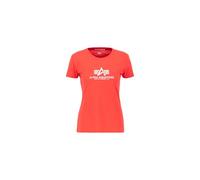 Alpha Industries New Basic T Camiseta para Mujer, Radiant Red, L