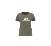 ALPHA INDUSTRIES New Basic T Camiseta, Verde (Dark Olive-142), S para Mujer