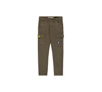 ALPHA INDUSTRIES Pantalón cargo 'Petrol Patch' oliva / rojo / negro 34 oliva / rojo / negro
