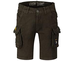 Alpha Industries Pantalón Corto Crew Patch para Hombre Greyblack