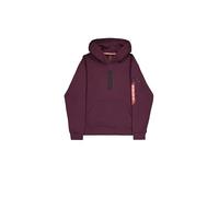 Alpha Industries Puff Print Hoodie para Hombre Dark Cherry M