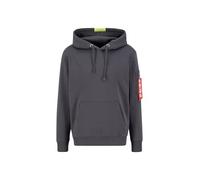 Alpha Industries Red Stripe Hoodie para Hombre Vintage Grey XS