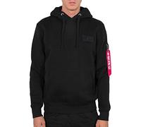 ALPHA INDUSTRIES Red Stripe Sudadera, Negro (Black-03), L para Hombre