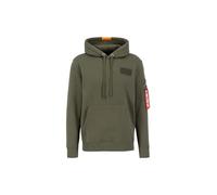 ALPHA INDUSTRIES Red Stripe Sudadera, Verde (Dark Green-257), S para Hombre