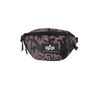 Rubber Print Waistbag ALPHA INDUSTRIES, Color 125-black Camo, Talla Talla ÚNICA, para Hombre