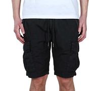 Alpha Industries Ripstop Jogger - Pantalón Corto para Correr, Color Negro, Negro, L