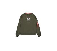 Alpha Industries Satin Logo Sudadera para Hombre Dark Olive XS