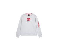 ALPHA INDUSTRIES Sudadera gris claro / rojo / negro, Talla S