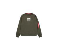 ALPHA INDUSTRIES Sudadera caqui / blanco, Talla S