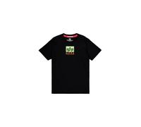 Alpha Industries Satin Logo T Camiseta, Black, M para Hombre