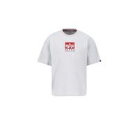 Alpha Industries Satin Logo T Camiseta, Pastel Grey, L para Hombre