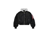 Alpha Industries Short Hooded Light Bomber Chaqueta para mujer Black L