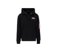 Alpha Industries Skylab NASA Hoody Sudadera con Capucha, Black/Magenta, L para Hombre