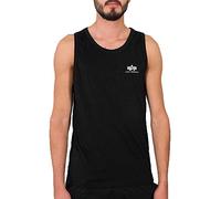 ALPHA INDUSTRIES Small Logo Camiseta, Negro (Black-03), L para Hombre