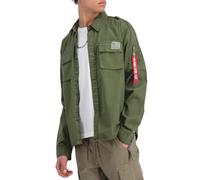 ALPHA INDUSTRIES Chaqueta de entretiempo 'Urban Military' oliva / rojo / blanco, Talla M