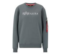 ALPHA INDUSTRIES Sudadera azul cian / gris / rojo / blanco M azul cian / gris / rojo / blanco