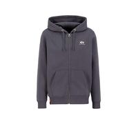 Alpha Industries Sudadera con Capucha Basic Zip Hoody SL para Hombre Vintage Grey