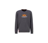 ALPHA INDUSTRIES Sudadera básica de Goma para Hombre, Estilo Vintage, Color Gris
