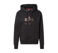Alpha Industries Basic Big Logo Effect Print Hoodie Sudaderas con capucha Talla L - Negro