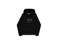 Alpha Industries Basic Big Logo Effect Print Hoodie Sudaderas con capucha Talla XL - Negro