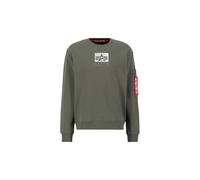 ALPHA INDUSTRIES Sudadera caqui / blanco, Talla S