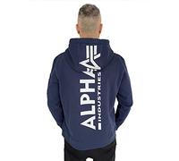 Alpha Industries Sudadera con Capucha Back Print para Hombre, Ultra Navy, Medium