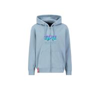 Alpha Industries Sudadera con Capucha Basic Zip Hoody Rainbow Reflective Hooded para Hombre Greyblue