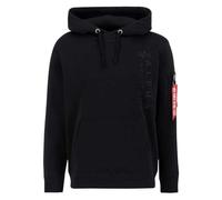 Alpha Industries Sudadera con Capucha EMB Hooded Sweat para Hombre, Black, S