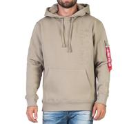 Alpha Industries Sudadera con Capucha EMB Hooded Sweat para Hombre Vintage Sand