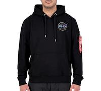 ALPHA INDUSTRIES Dark Side Hoody Sudadera, Black/Neon Purple, XS para Hombre