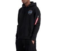 Alpha Industries Sudadera con Capucha Space Shuttle para Hombre, Black/Neon Purple, XL