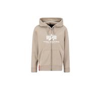 ALPHA INDUSTRIES Sudadera con cremallera arena / blanco, Talla XXL