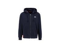 ALPHA INDUSTRIES Sudadera con cremallera azul noche / blanco, Talla XXL