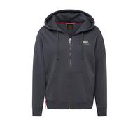 ALPHA INDUSTRIES Sudadera con cremallera gris oscuro / blanco XL gris oscuro / blanco