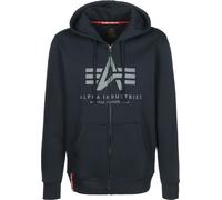 Alpha Industries Basic Zip Hoodie, azul, tamaño S para Hombres