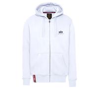 ALPHA INDUSTRIES Sudadera con cremallera negro / blanco, Talla XL
