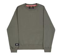 Alpha Industries - Sudadera de Estilo Militar con Estampado en la Espalda - Sweatshirts & Hoodies - Hombre - Verde - XL -