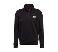 ALPHA INDUSTRIES Half Zip Sweater SL Sudadera, Black, XXL para Hombre