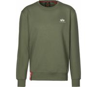 ALPHA INDUSTRIES Sudadera oliva / blanco M oliva / blanco