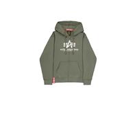 Alpha Industries Basic Big Logo Zip Hoodie Sudaderas con capucha Talla L - Verde