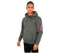 Alpha Industries Sweatshirts_and_Hoodies 178318 Back Print Hoody greyheather/White Hombre Talla XS