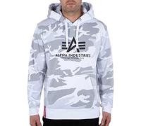 ALPHA INDUSTRIES Basic Camo Sudadera, Multicolor (White Camo-385), S para Hombre