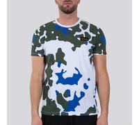 Alpha Industries Tactical Camo T Camiseta, blanco-verde, tamaño 2XL para Hombres