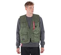 ALPHA INDUSTRIES Utility Chaleco, Verde (Sage Green-01), L/XL para Hombre