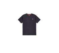 Alpha Industries Waffle Small Logo T-Shirt Camisetas Talla 2XL - Azul oscuro