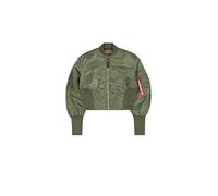 Alpha Industries Waisted MA-1 Chaqueta bomber para mujer Sage-Green XS