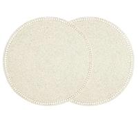 Alpha Living Home Hecho a Mano con Cuentas Redondas para Mesa de Cena, Paquete de 2 Medidas de 14 Pulgadas para Gathering, decoración Occasional y celebración Familiar, Multicolor