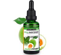 ALPHA POWER FOOD®: Stevia líquida natural - Stevia Gotas de maracuyá, Edulcorante natural, sustituto del azúcar con sabor - sin azúcar & calorías