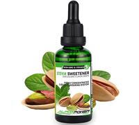 ALPHA POWER FOOD®: Stevia líquida natural - Stevia Gotas de pistacho, Edulcorante natural, sustituto del azúcar con sabor - sin azúcar & calorías